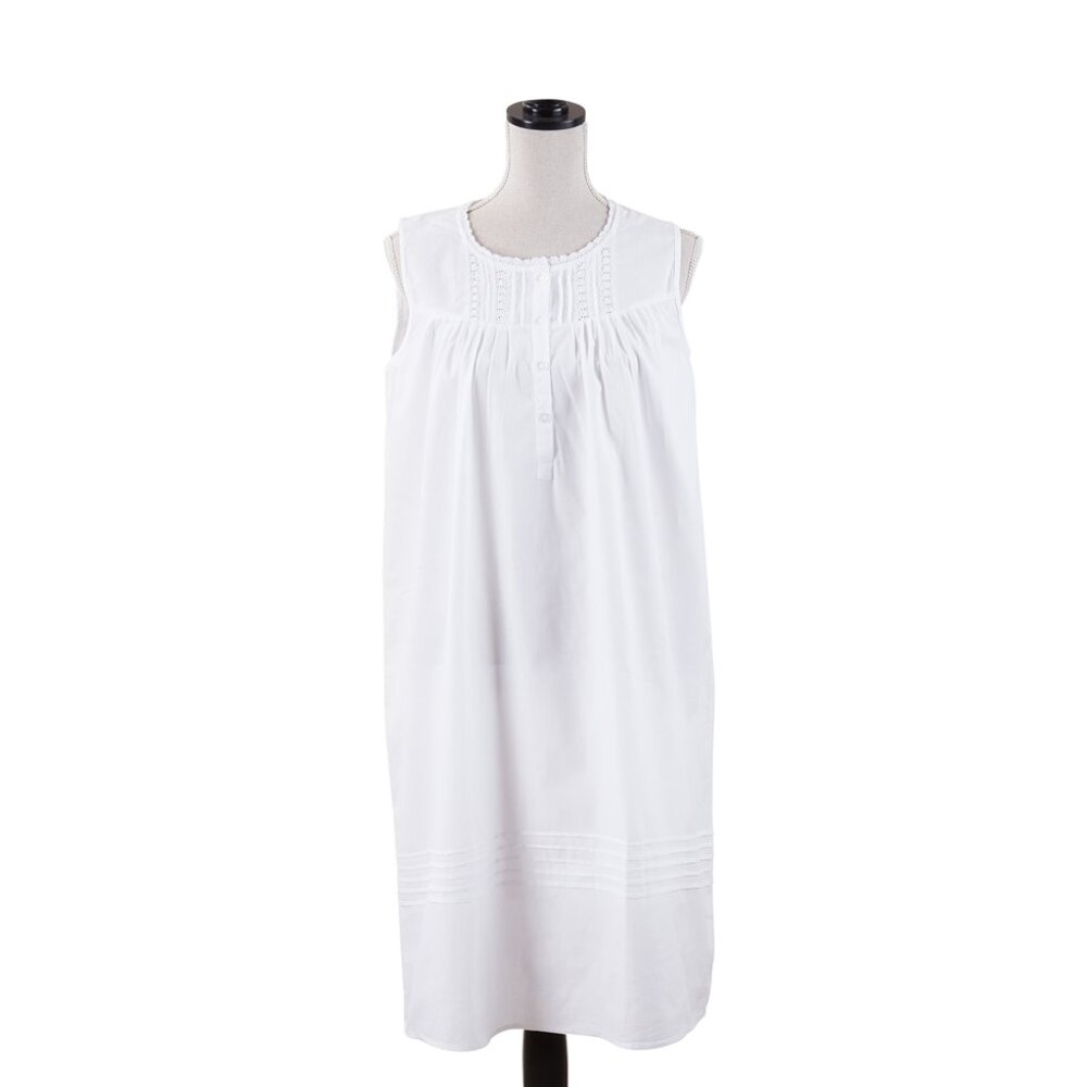 Taleen Ladies White Embroidered 100% Cotton Nightgown – Women’s Sleepwear S-XL